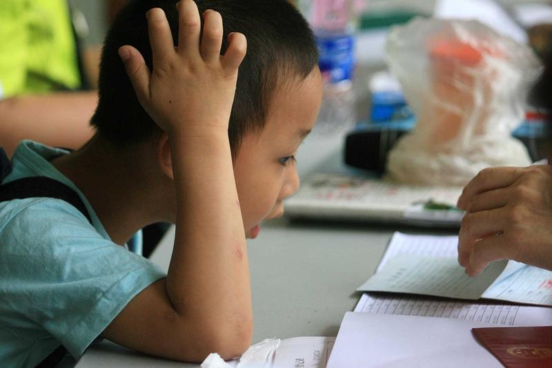 小学生面试入学。 南方日报记者 王辉 摄