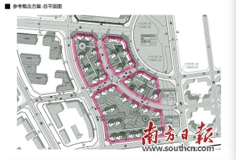 明日唐家同时入市的4宗地块示意图。    