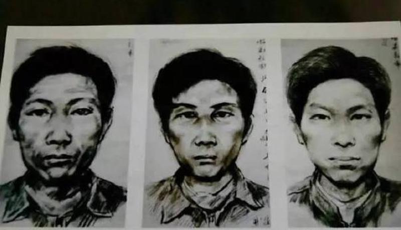 死者亲属提供的警方嫌疑人模拟画像。这也是嫌疑人画像的首次公布。