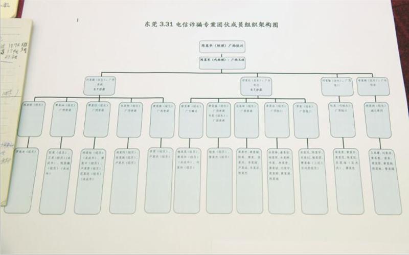 犯罪团伙的组织架构。