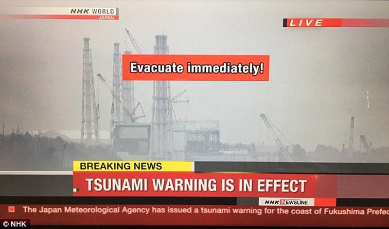 当地时间11月22日早上，当地电视发布避难警告。
