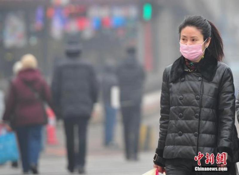 12月19日，辽宁沈阳被雾霾笼罩。当日，沈阳空气质量为重度污染。 中新社记者 于海洋 摄