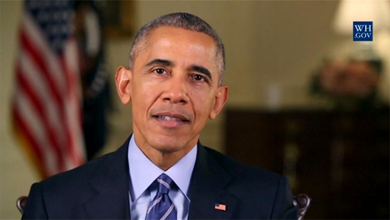 美国现任总统奥巴马也发表了新年讲话。