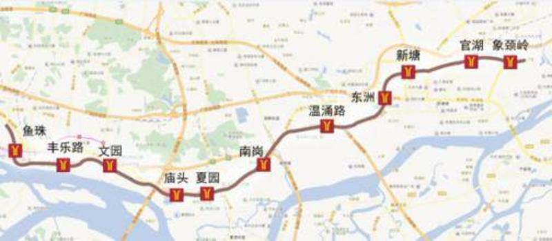 广州地铁13号线线路图