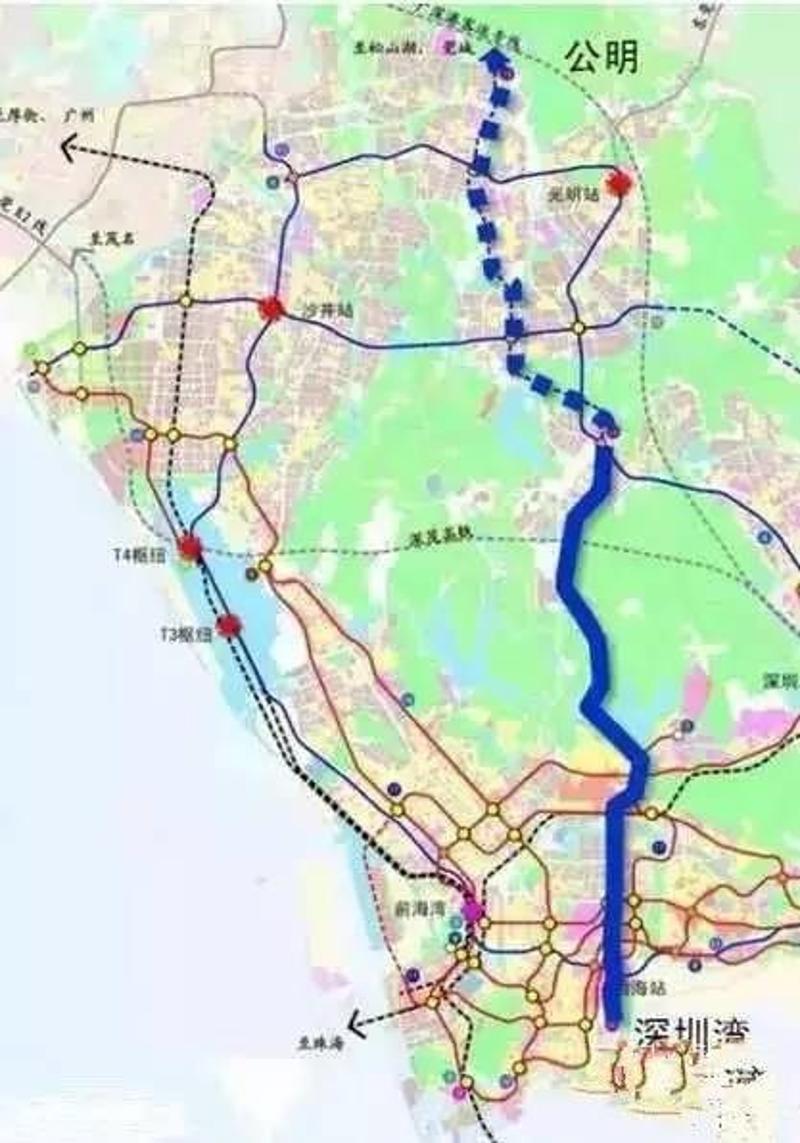 深圳今年4条地铁线开建,看看哪站路过你家!