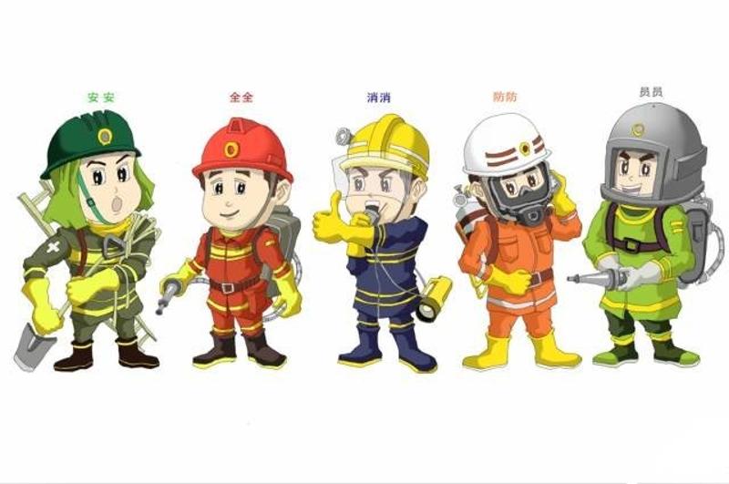 消消,防防,员员",他们穿戴着各式各样先进的救援服装工具,喻示消防员