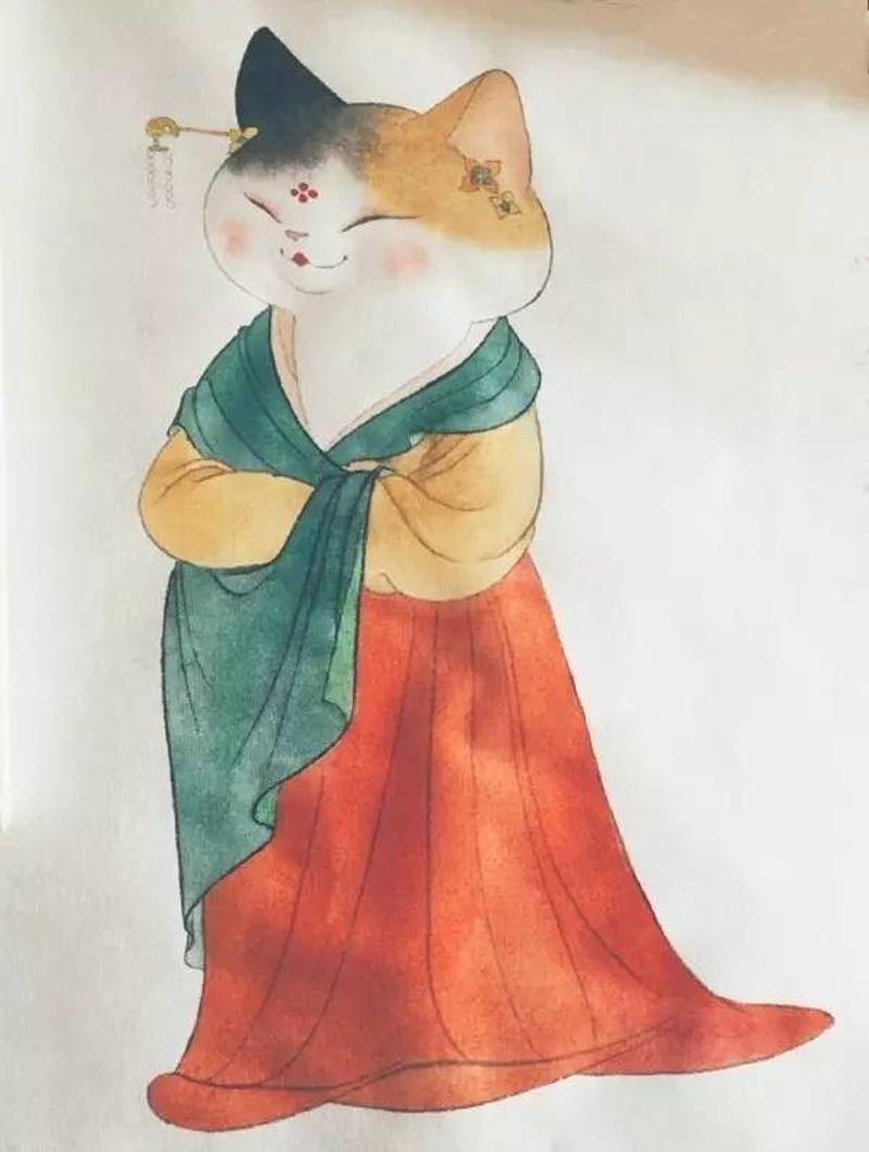 【创作】她将唐朝美女画成猫,萌翻了!原来被猫统治的
