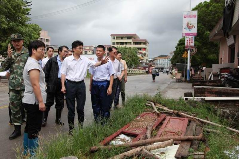 市委副书记,市长王胜一行深入前锋镇指挥抗台救灾工作