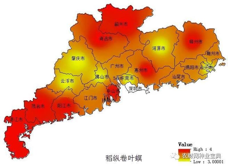 广东省2017年下半年稻纵卷叶螟发生趋势预测