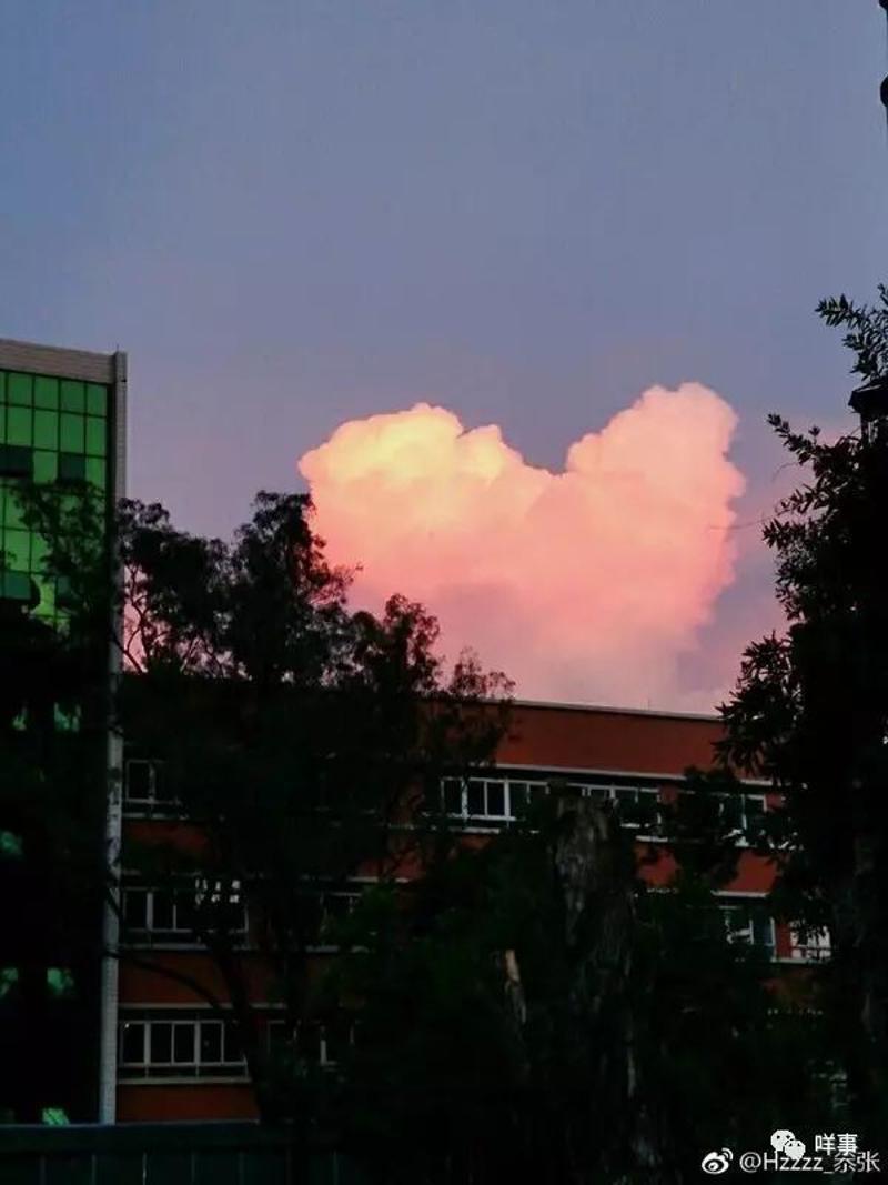 广州天空中的爱心云,又一次惊艳了全中国!