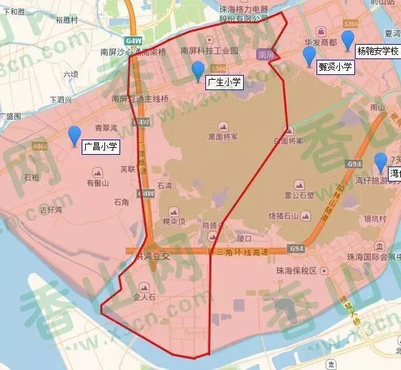 电话:8671811 珠海大桥东至洪湾大桥西属香洲广昌小学学区.