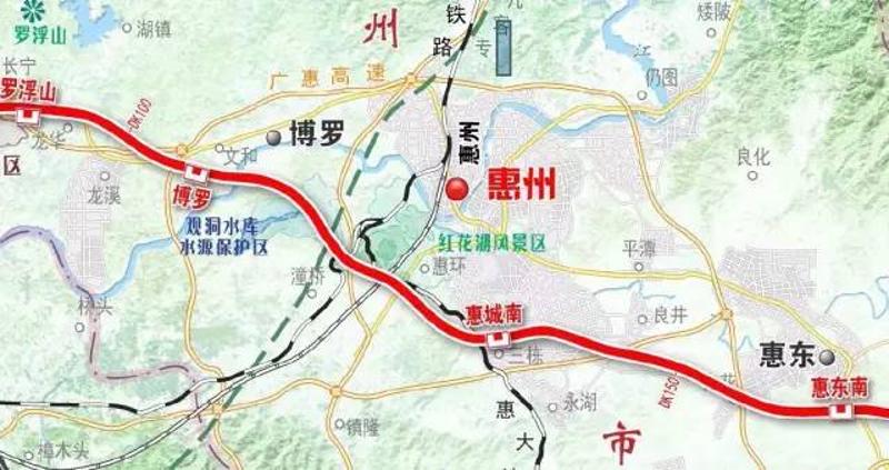 惠州南站路线图图片