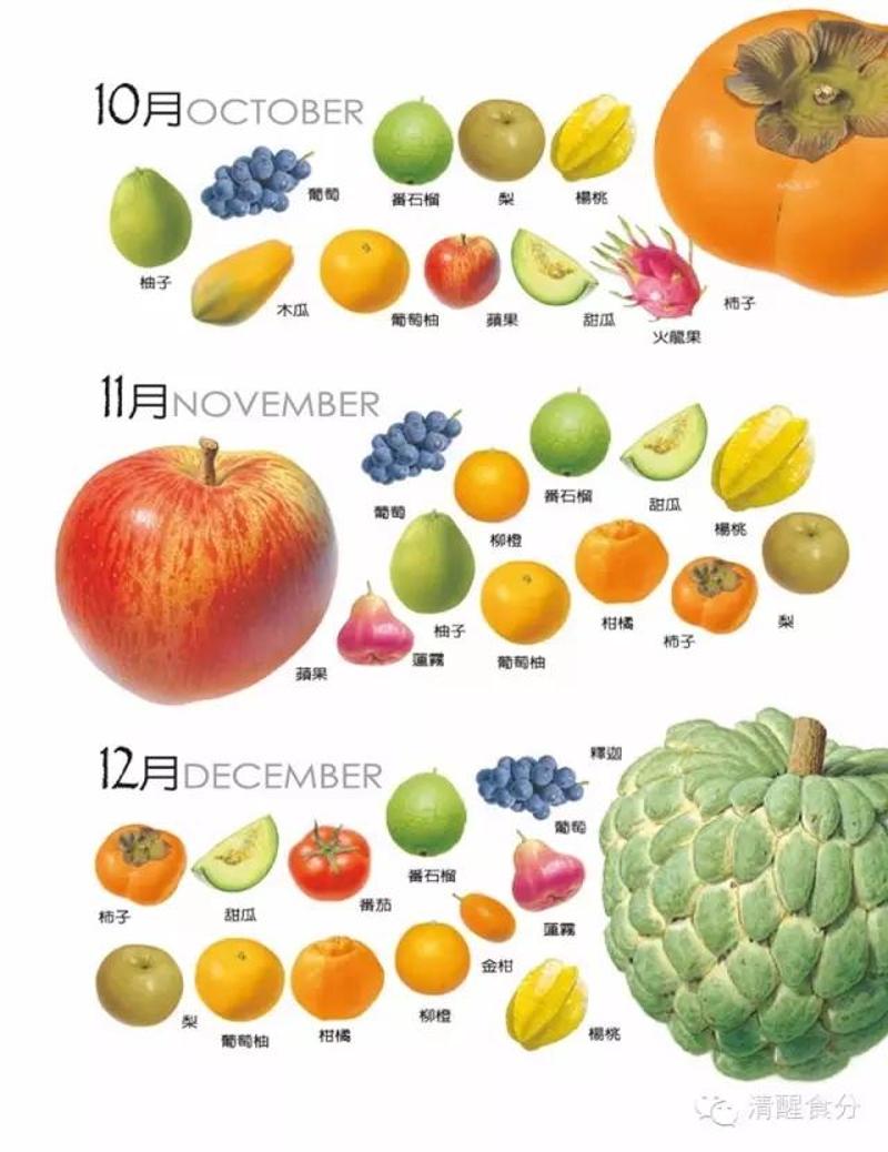 反季水果有哪些看了这个图你就心里有数了