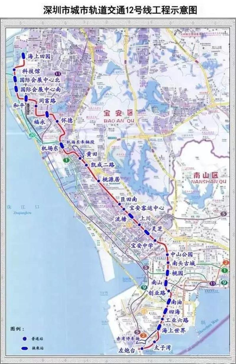 深圳今年4条地铁线开建,看看哪站路过你家!