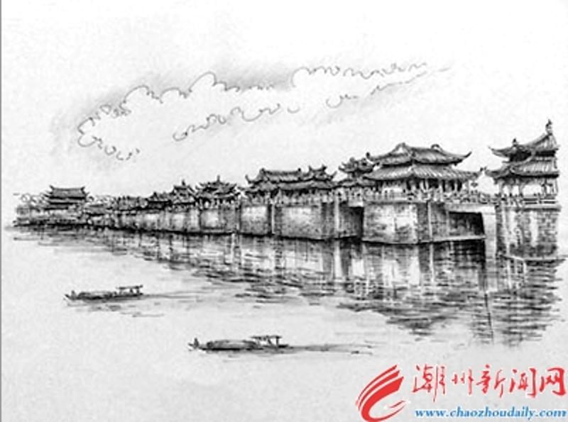 广济桥 简笔画图片