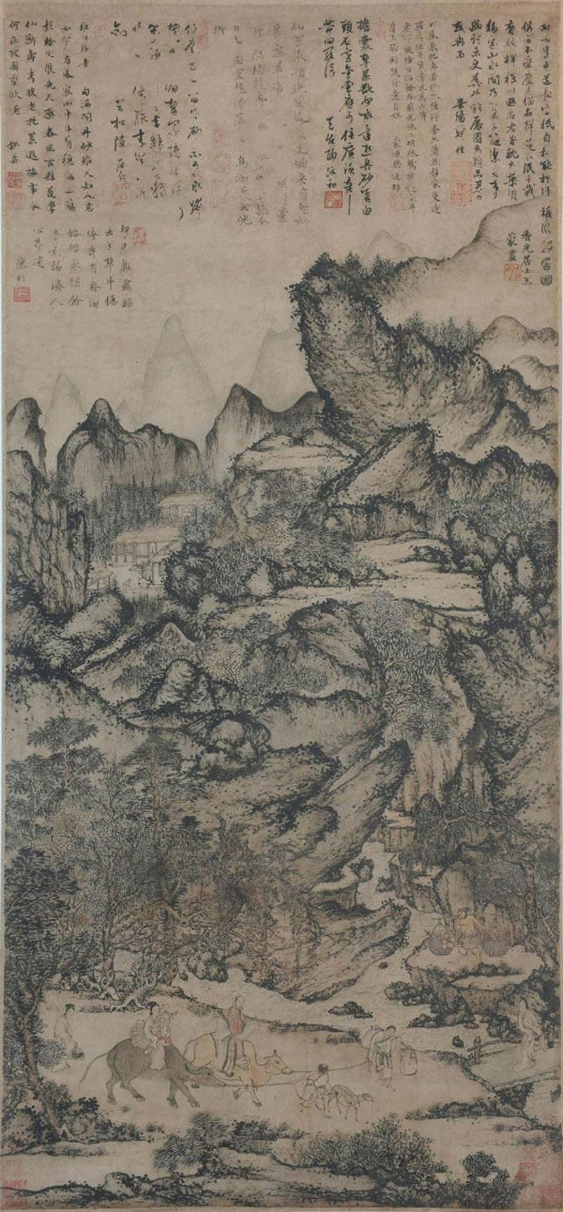 中国拍卖史上最贵古画缘起广东罗浮山!诗词热带火罗浮名画