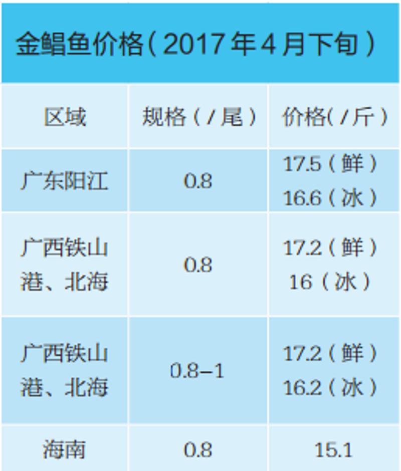 金鲳鱼价格图片