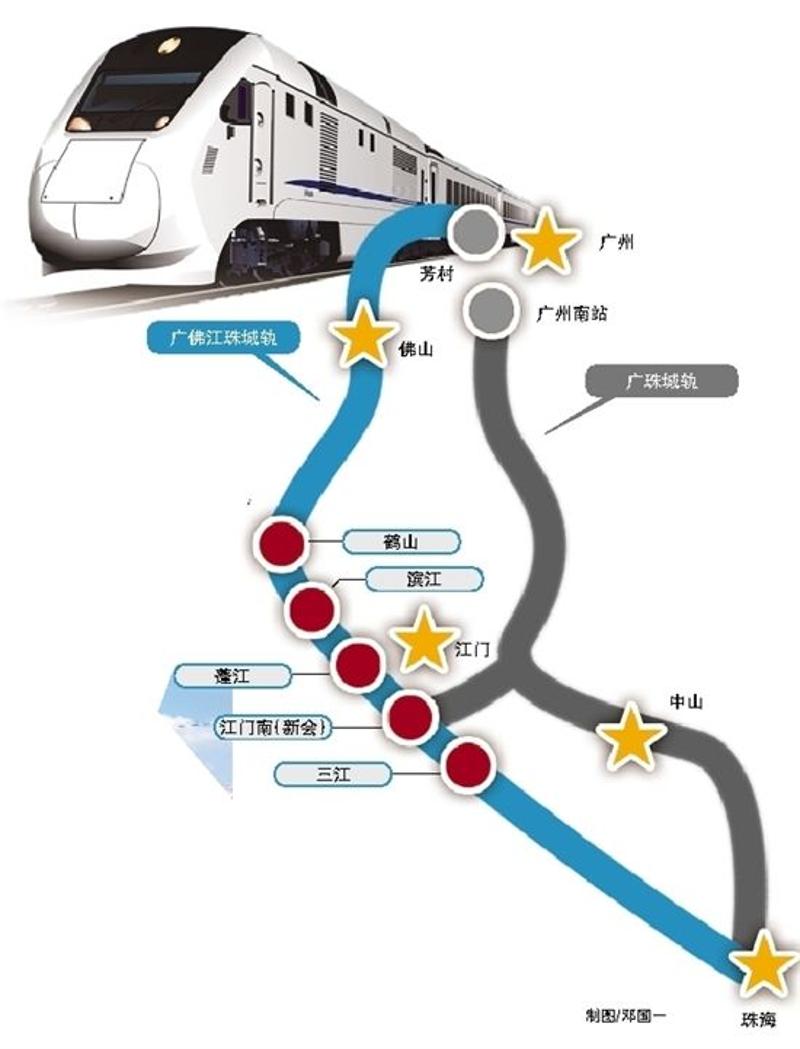 广珠轻轨站路线图图片