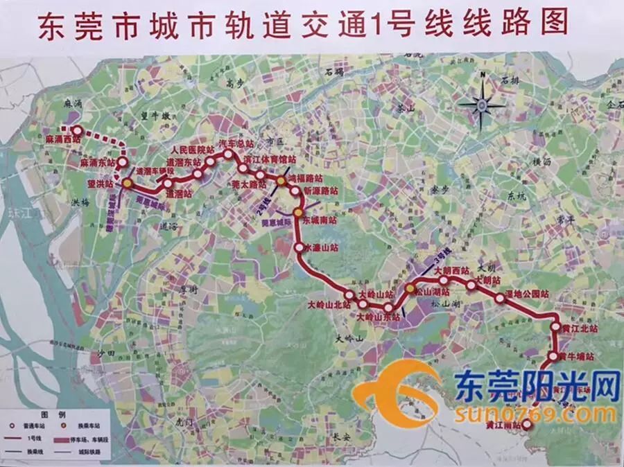 东莞长安轻轨站路线图图片